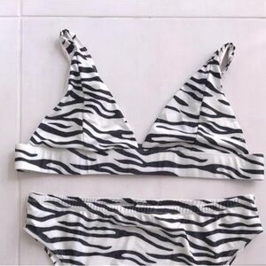 Nasty Gal zebra swim top